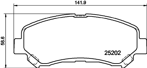 Комплект тормозных колодок, дисковый тормоз   8DB 355 015-911   HELLA PAGID