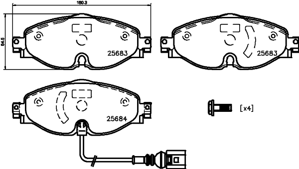 Комплект тормозных колодок, дисковый тормоз   8DB 355 020-191   HELLA PAGID
