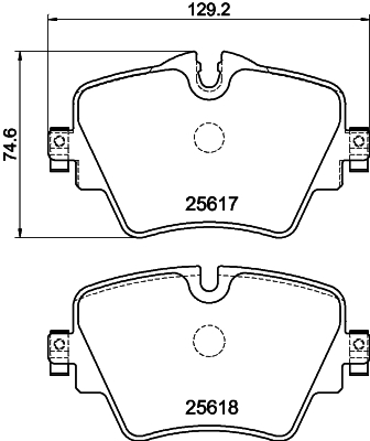 Комплект тормозных колодок, дисковый тормоз   8DB 355 023-131   HELLA PAGID