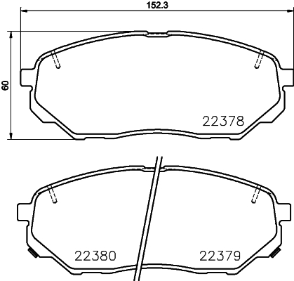 Комплект гальмівних накладок, дискове гальмо   8DB 355 024-901   HELLA PAGID