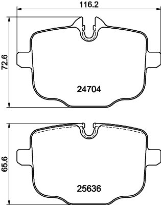 Комплект тормозных колодок, дисковый тормоз   8DB 355 024-921   HELLA PAGID