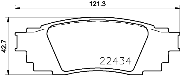 Комплект гальмівних накладок, дискове гальмо   8DB 355 025-121   HELLA PAGID