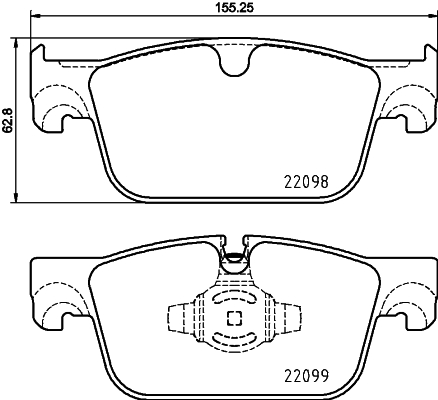 Комплект гальмівних накладок, дискове гальмо   8DB 355 025-531   HELLA PAGID