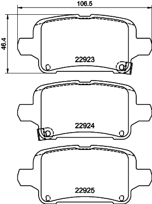 Комплект гальмівних накладок, дискове гальмо   8DB 355 037-721   HELLA PAGID