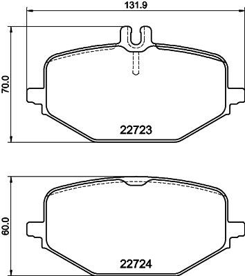 Комплект тормозных колодок, дисковый тормоз   8DB 355 040-691   HELLA PAGID