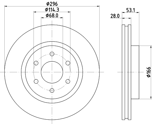 Тормозной диск   8DD 355 126-841   HELLA PAGID