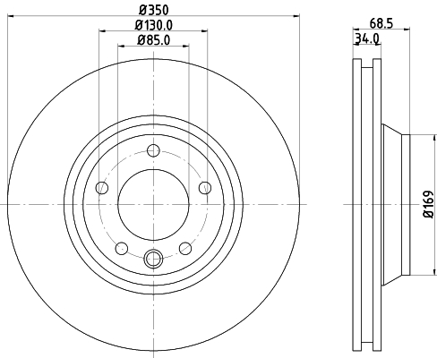 Тормозной диск   8DD 355 128-071   HELLA PAGID