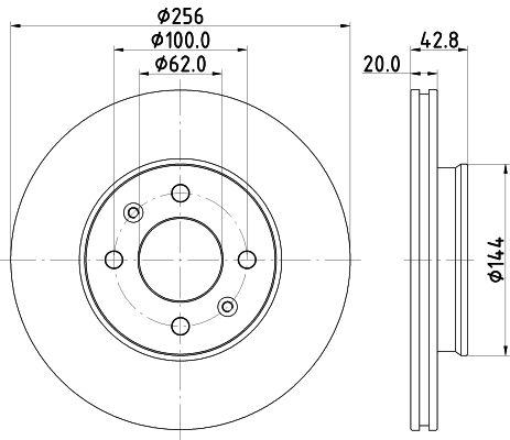 Тормозной диск   8DD 355 130-001   HELLA PAGID