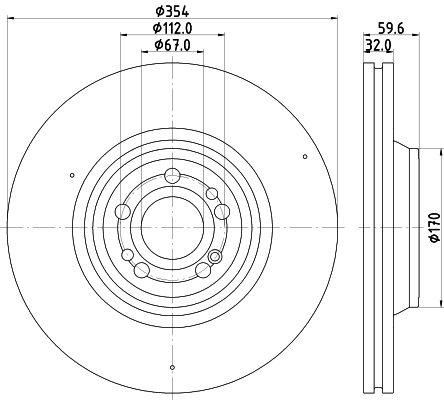 Тормозной диск   8DD 355 132-221   HELLA PAGID