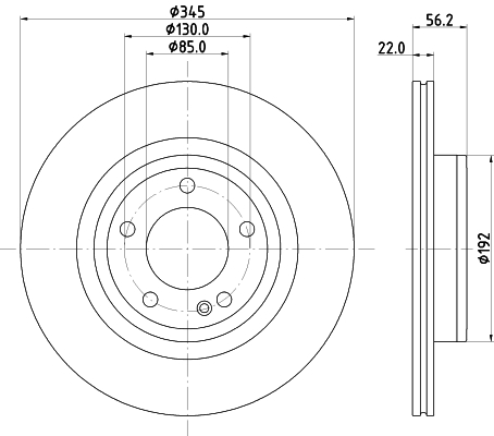 Тормозной диск   8DD 355 135-171   HELLA PAGID