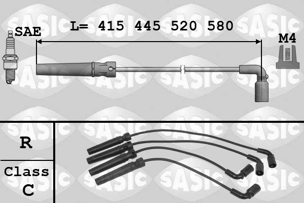 Комплект проводов зажигания   9286003   SASIC