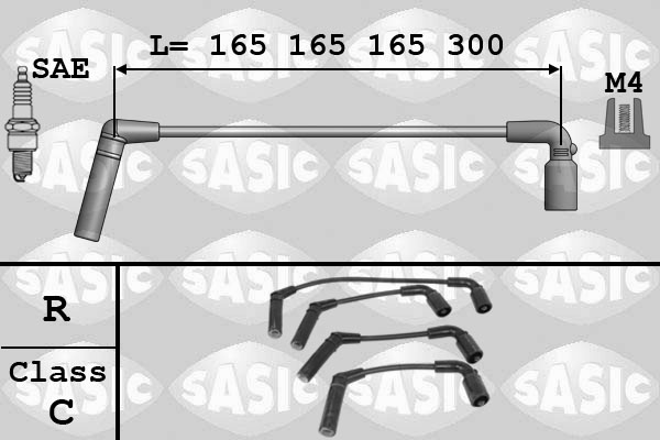 Комплект проводов зажигания   9286055   SASIC