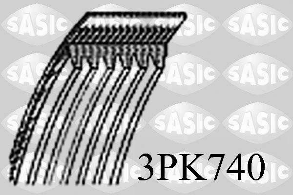 Поліклиновий ремінь   3PK740   SASIC