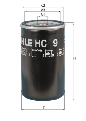 Гідравлічний фільтр, автоматична коробка передач   HC 9   MAHLE