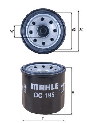 Оливний фільтр   OC 195   MAHLE