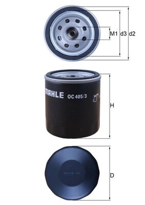 Оливний фільтр   OC 405/3   MAHLE