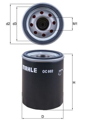 Оливний фільтр   OC 602   MAHLE