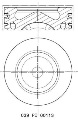 Поршень   039 PI 00113 002   MAHLE