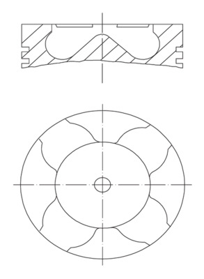 Поршень   081 PI 00103 001   MAHLE