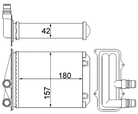 Теплообмінник, система опалення салону   AH 246 000S   MAHLE