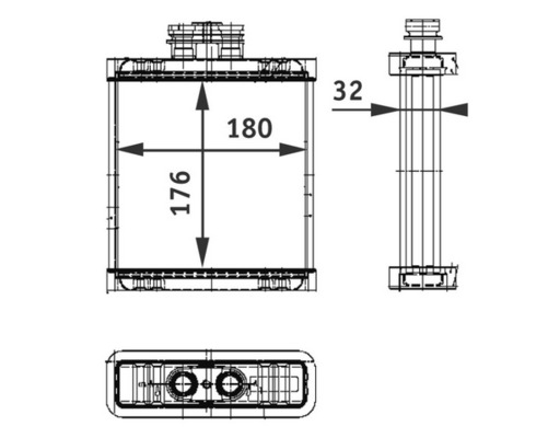 Теплообмінник, система опалення салону   AH 75 000P   MAHLE
