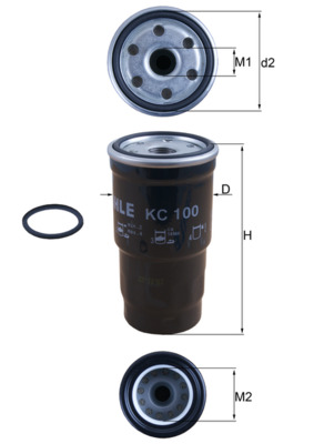 Топливный фильтр   KC 100D   MAHLE