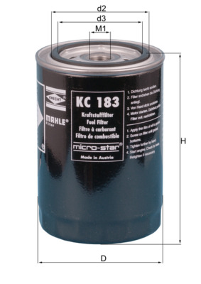 Фільтр палива   KC 183   MAHLE