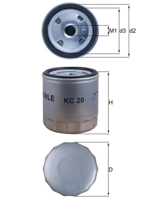 Топливный фильтр   KC 20   MAHLE