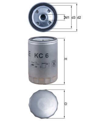 Фільтр палива   KC 6   MAHLE