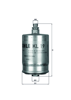 Топливный фильтр   KL 19   MAHLE