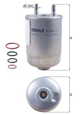 Фільтр палива   KL 485/15D   MAHLE