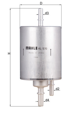Топливный фильтр   KL 570   MAHLE