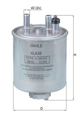 Топливный фильтр   KL 638   MAHLE