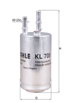 Топливный фильтр   KL 705   MAHLE