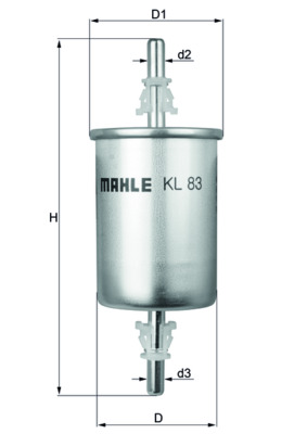 Топливный фильтр   KL 83   MAHLE
