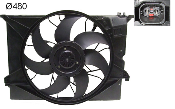 Вентилятор, система охолодження двигуна   CFF 486 000S   MAHLE