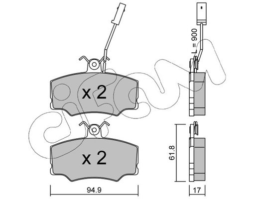 Комплект тормозных колодок, дисковый тормоз   822-076-0   CIFAM