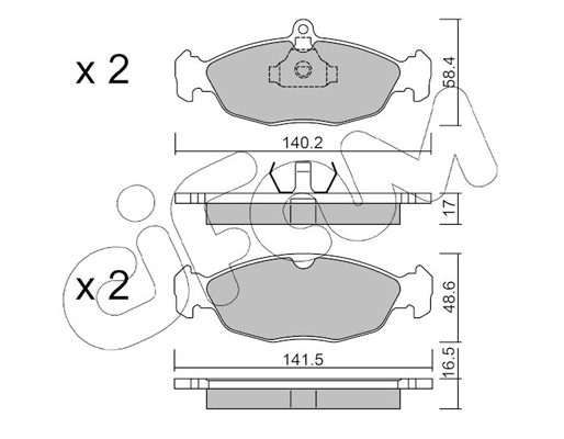 Комплект тормозных колодок, дисковый тормоз   822-077-0   CIFAM