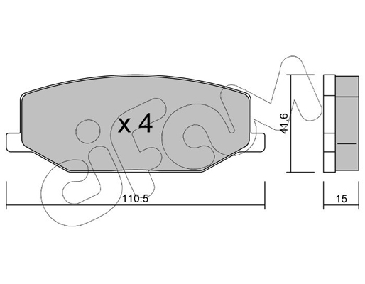 Комплект тормозных колодок, дисковый тормоз   822-097-0   CIFAM