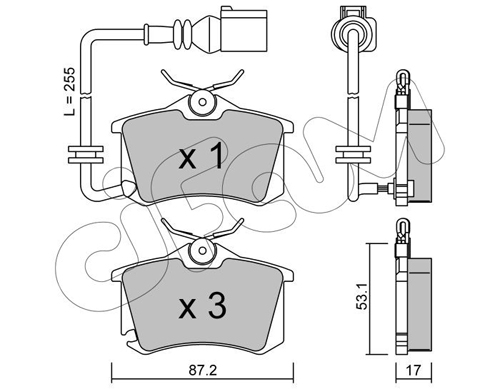 Комплект тормозных колодок, дисковый тормоз   822-100-4   CIFAM
