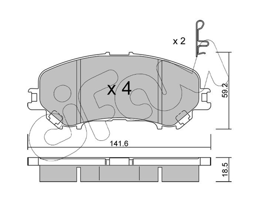 Комплект тормозных колодок, дисковый тормоз   822-1010-0   CIFAM