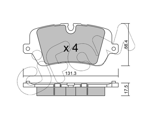 Комплект тормозных колодок, дисковый тормоз   822-1025-0   CIFAM