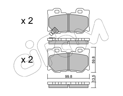 Комплект тормозных колодок, дисковый тормоз   822-1030-0   CIFAM