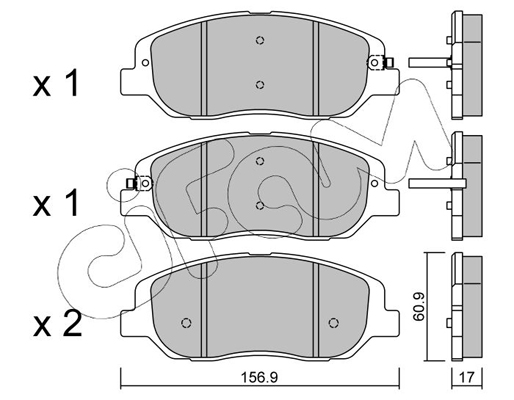 Комплект тормозных колодок, дисковый тормоз   822-1031-0   CIFAM