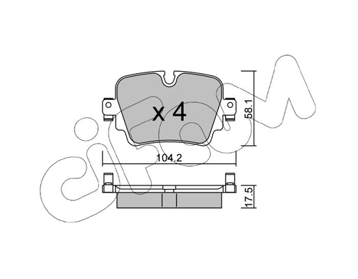 Комплект тормозных колодок, дисковый тормоз   822-1036-0   CIFAM