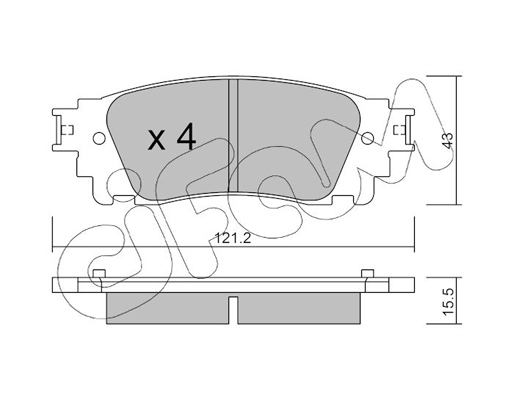 Комплект тормозных колодок, дисковый тормоз   822-1041-0   CIFAM