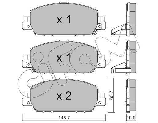 Комплект тормозных колодок, дисковый тормоз   822-1083-0   CIFAM