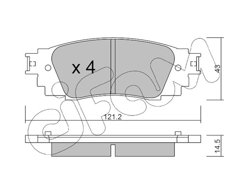 Комплект тормозных колодок, дисковый тормоз   822-1089-0   CIFAM