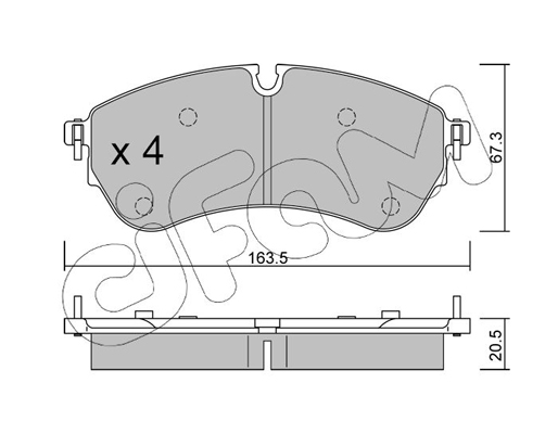 Комплект тормозных колодок, дисковый тормоз   822-1173-0   CIFAM