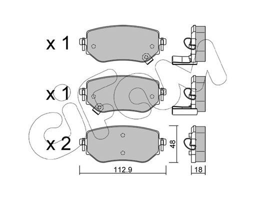 Комплект тормозных колодок, дисковый тормоз   822-1192-0   CIFAM